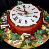 Торт "Новогодние часы" 2